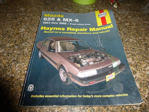 Haynes mazda 626 &amp; mx-6 1983 - 1992 repair manual #61041 front wheel drive