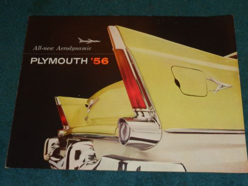 1956 plymouth sales brochure / original dealership folder!