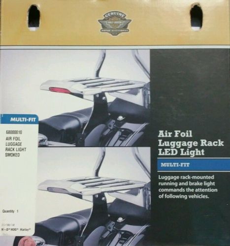 Harley air foil luggage rack led light smoked multi-fit