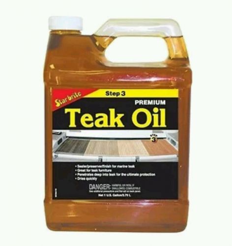 Star brite premium golden teak oil 1 gallon 85100 long lasting formula