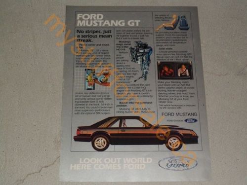 1982 ford mustang gt ad / article