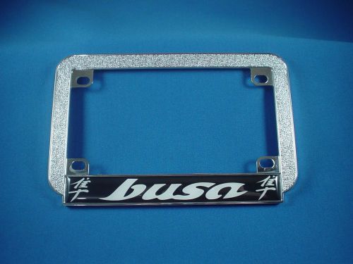 Hayabusa busa kanji motorcycle license plate frame + key chain 1300 1340 black