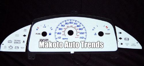 120mph indiglo euro reverse white face gauge new for 95-98 chevrolet cavalier