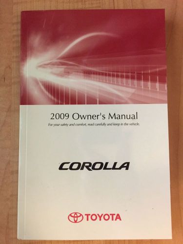 2009 toyota corolla owner&#039;s manual