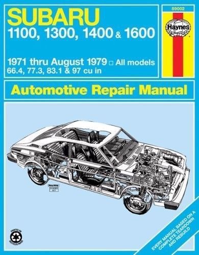 Subaru 1100 1300 1400 1600 service manual 1971 -  1974 1975 1976 1977 1978 1979