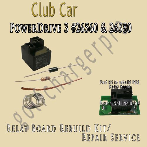 Club car power drive 3 26560 26580 relay board assembly repair kit / service