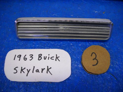 1963 buick skylark special pass / driver front fender insert / emblem 1356969