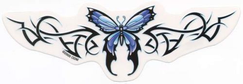 Baby blue butterfly tattoo tramp stamp r/c vinyl sticker/auto decal art by odm