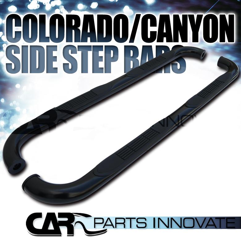 04-12 colorado canyon extended cab 3" black stainless steel side step nerf bars