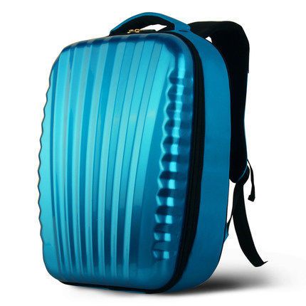 Armor design hardcase/softback motorcycle backpack color-shade blue