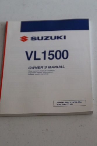 Suzuki owner owners manual guide book 2005 vl 1500 vl1500  intruder motorcycle
