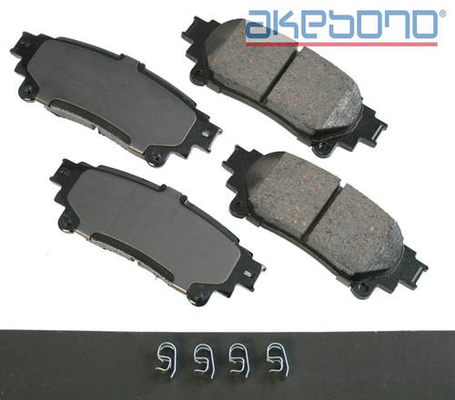 Akebono act1391 brake pad or shoe, rear-proact ultra premium ceramic pads
