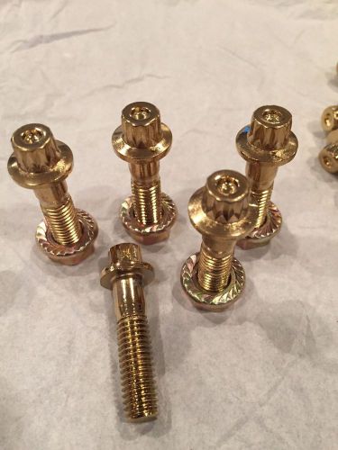 (80 pcs) 8mm gold chrome plated bolts &amp; nuts for 2 and 3 pc wheel