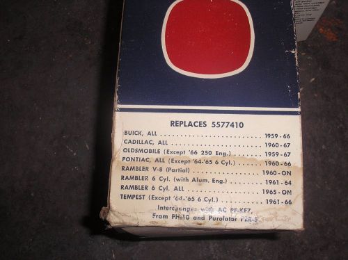 Vintagel gm pf 7 oil filter  gto cadillac buick nailhead old stock