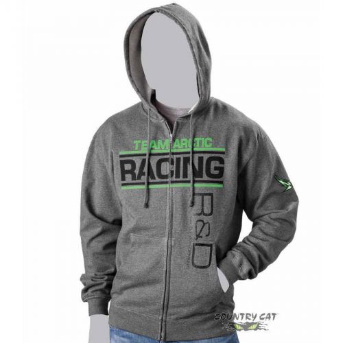 Arctic cat men&#039;s team arctic racing r&amp;d full-zip hoodie sweater - gray 5259-67_