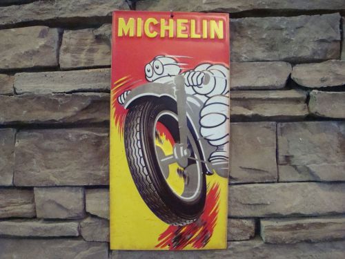 Michelin tire and tubes advertising metal signs gas pump garage vintage style