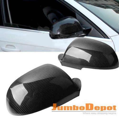 2x fit for audi a4 b8 allroad quattro real carbon fiber side wing mirror covers