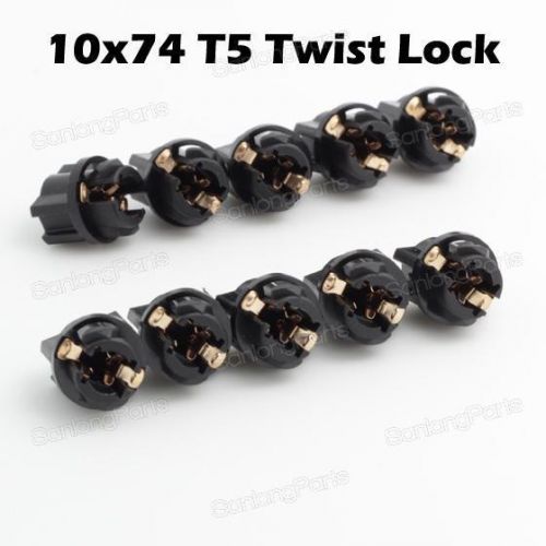 10x t5 twist lock socket for dashboard light bulbs plug holder t5 74 73