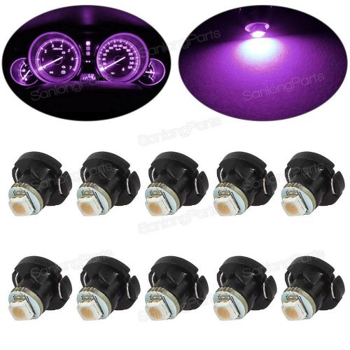 10pcs purple t4.2 neo wedge smd led car ac climate heater lights bulbs lamp 10mm