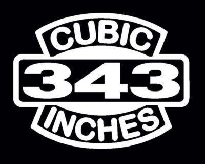 2 v8 343 cubic inches engine decal set 343 ci emblem stickers