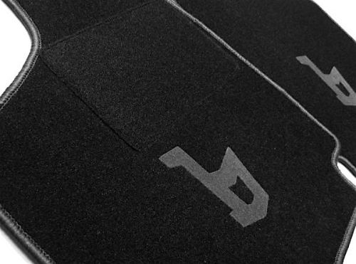 Bl./dark grey bertone logo floor mats for fiat 850 spider