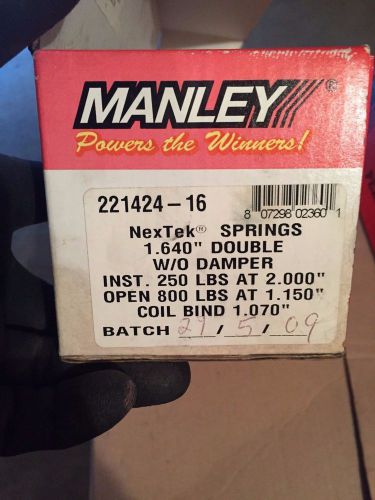 Manley nextek dual valve spring 1.640&#034; od 16 pc p/n 221424-16!!
