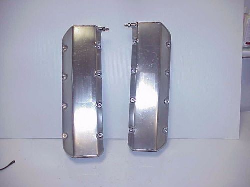 Chevy sb 2.2 billet aluminum valve covers with oilers nascar xfinity nhra ihra