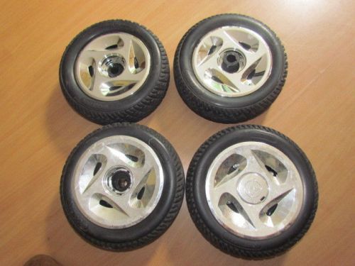 Golden technologies rims 260 x 65 tires hubs lot airless rubber caps for drift