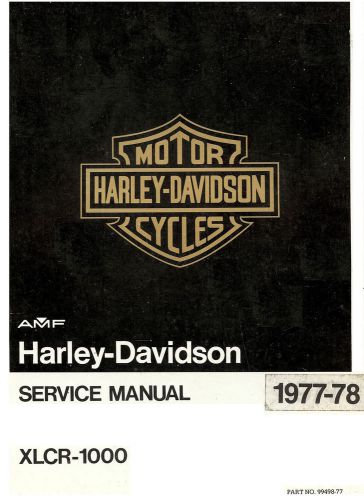 1977 &amp; 1978 harley-davidson xlcr 1000 cafe racer service manual -xlcr1000