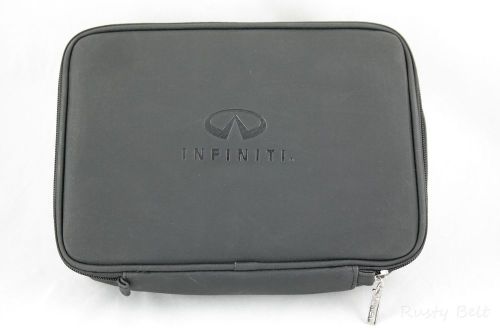 Infiniti car owners manual black leather zipper case empty new - old stock