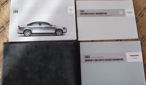 2005 volvo s40 owners manual set users guide