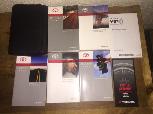 2012 toyota 4 runner owner&#039;s manual with booklet&#039;s &amp; case