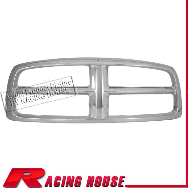 Front bumper grille chrome molding shell panel 02-05 dodge ram 1500 2500 pickup