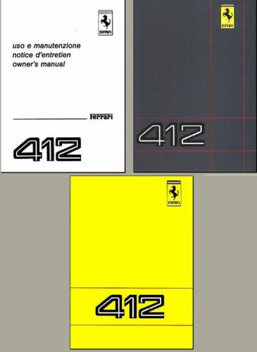 Ferrari 412 complete technical manual &amp; owners manuals