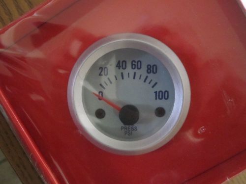 Type r 52mm oil pressure gauge silver 0 to 100 psi