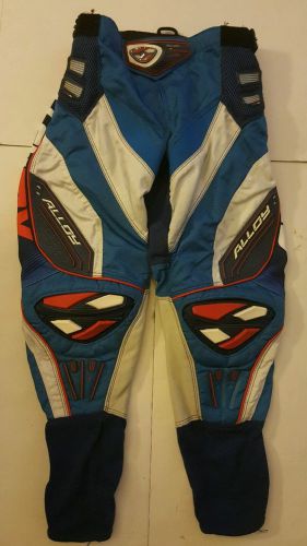 Alloy mx sx-1 motocross pants youth 28 red white blue