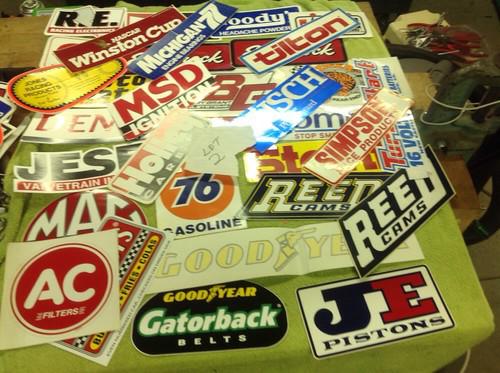Lot 2 30 plus racing decals sticker nascar holley simpson