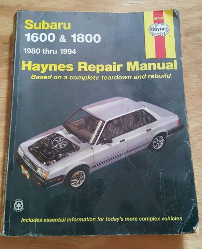 Haynes repair manual for subaru 1980-1994