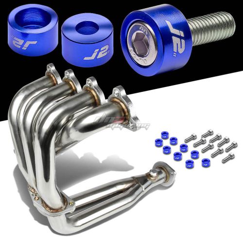 J2 for d15/d16 sohc exhaust manifold 4-2-1 racing header+gun metal washer bolts