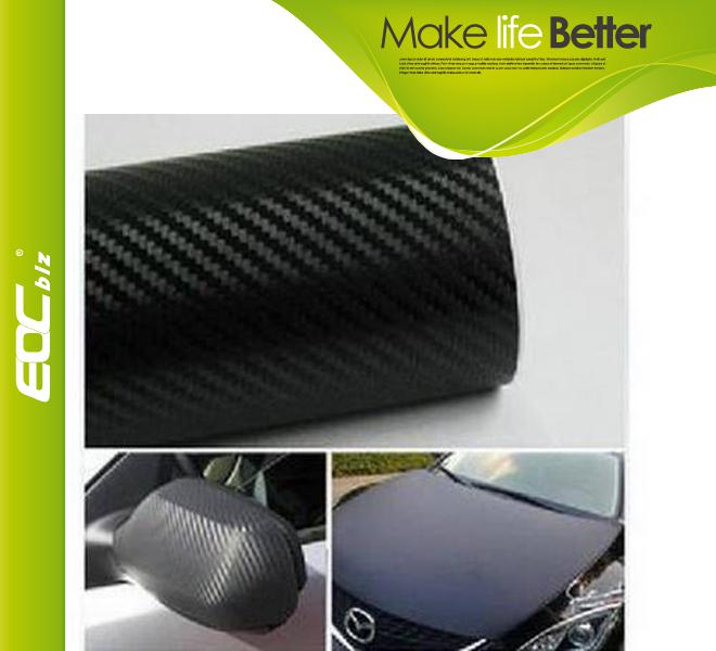 B0105 30cm car sticker black carbon fiber vinyl decal 12"x48