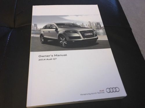 2014 audi q7 owners manual, **w/free shipping**
