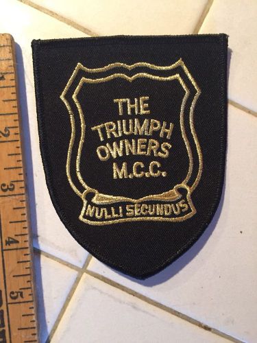 Triumph owners mcc patch