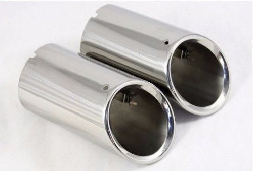 Chrome exhaust muffler tip pipe for vw jetta 6 mk6 2.0tdi 2.5 2011 - 2014 2015