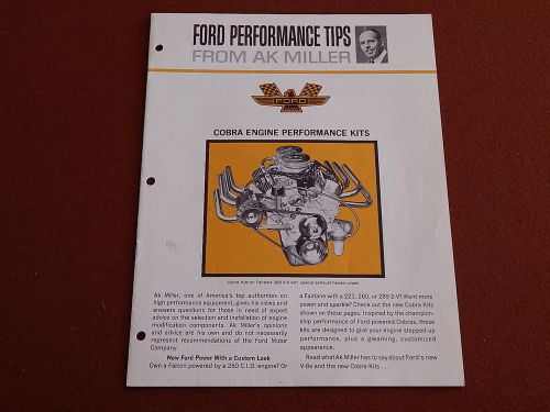 1964 ford performance tips ak miller cobra engine kits 221 260 289 orig mint 64