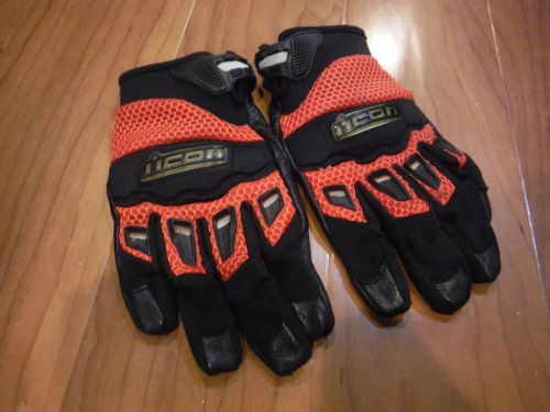 Icon twenty niner gloves mesh riding gloves red size small