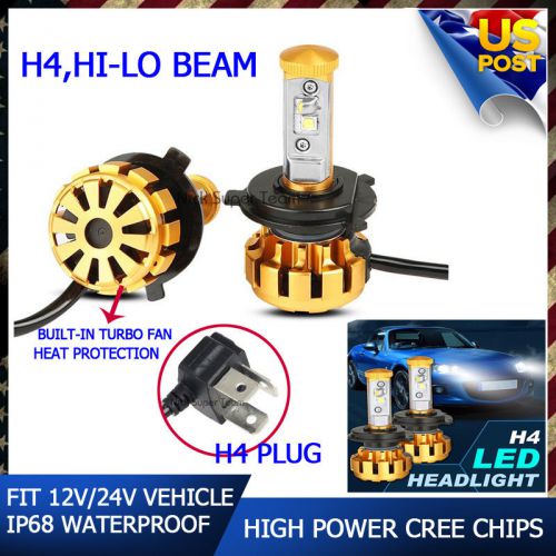 2016 new 9003 hb2 80w 7200lm h4 cree led headlight kit hi/lo beam bulbs 6000k us
