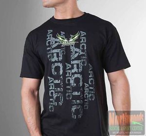 Arctic cat men&#039;s race short sleeve tee / t-shirt - black 5253-05