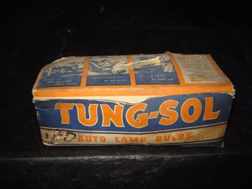 Vintage tung sol box 7 auto light bulb lamps #2320, 32 cp, 6-8 volt 4 ge mazda