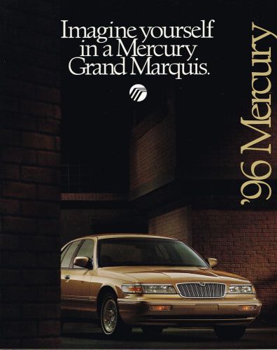 Big 1996 mercury grand marquis brochure / catalog with color chart: gs,ls