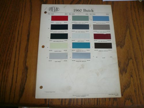1960 buick zac-lac color chip paint sample
